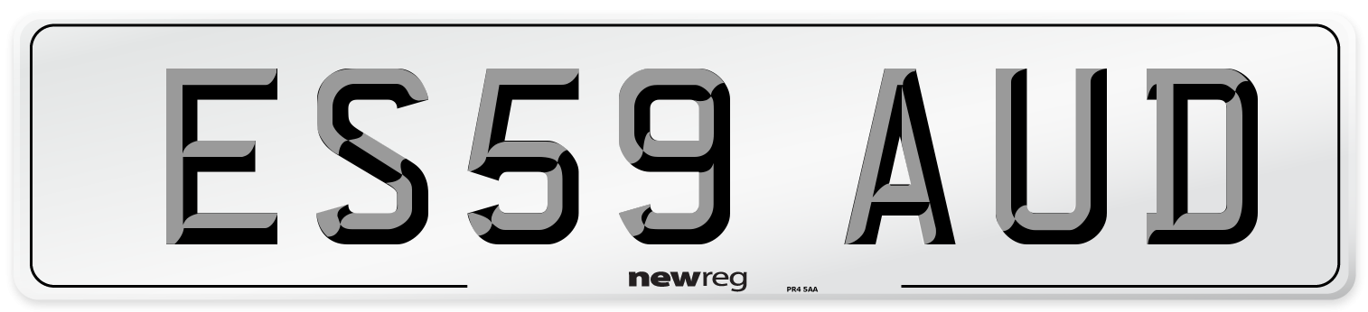ES59 AUD Number Plate from New Reg